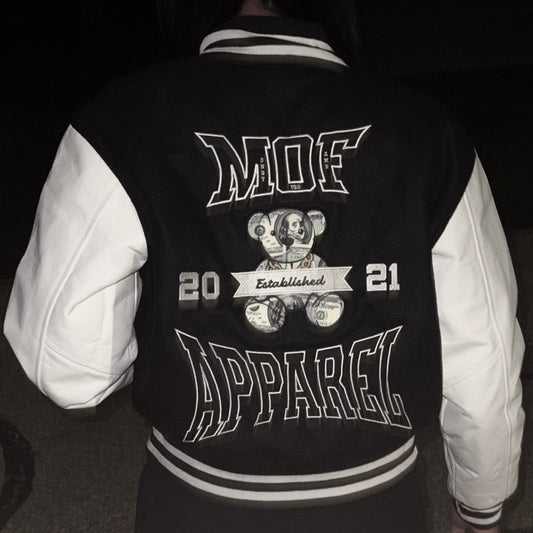 M.O.F Cropped Varsity Jacket