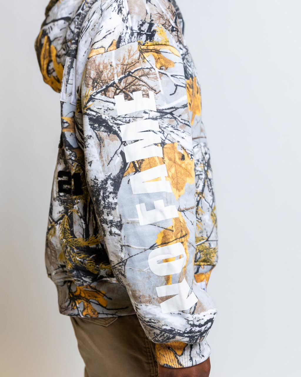 School of Fashion Camo Zip Up Hoodie