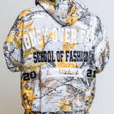 School of Fashion Camo Zip Up Hoodie