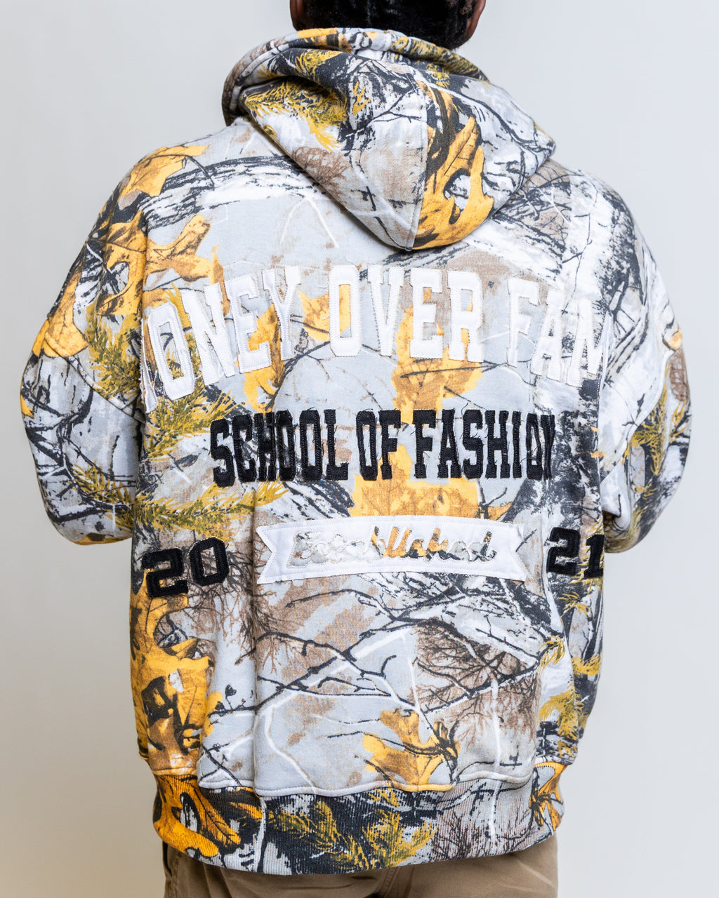 School of Fashion Camo Zip Up Hoodie